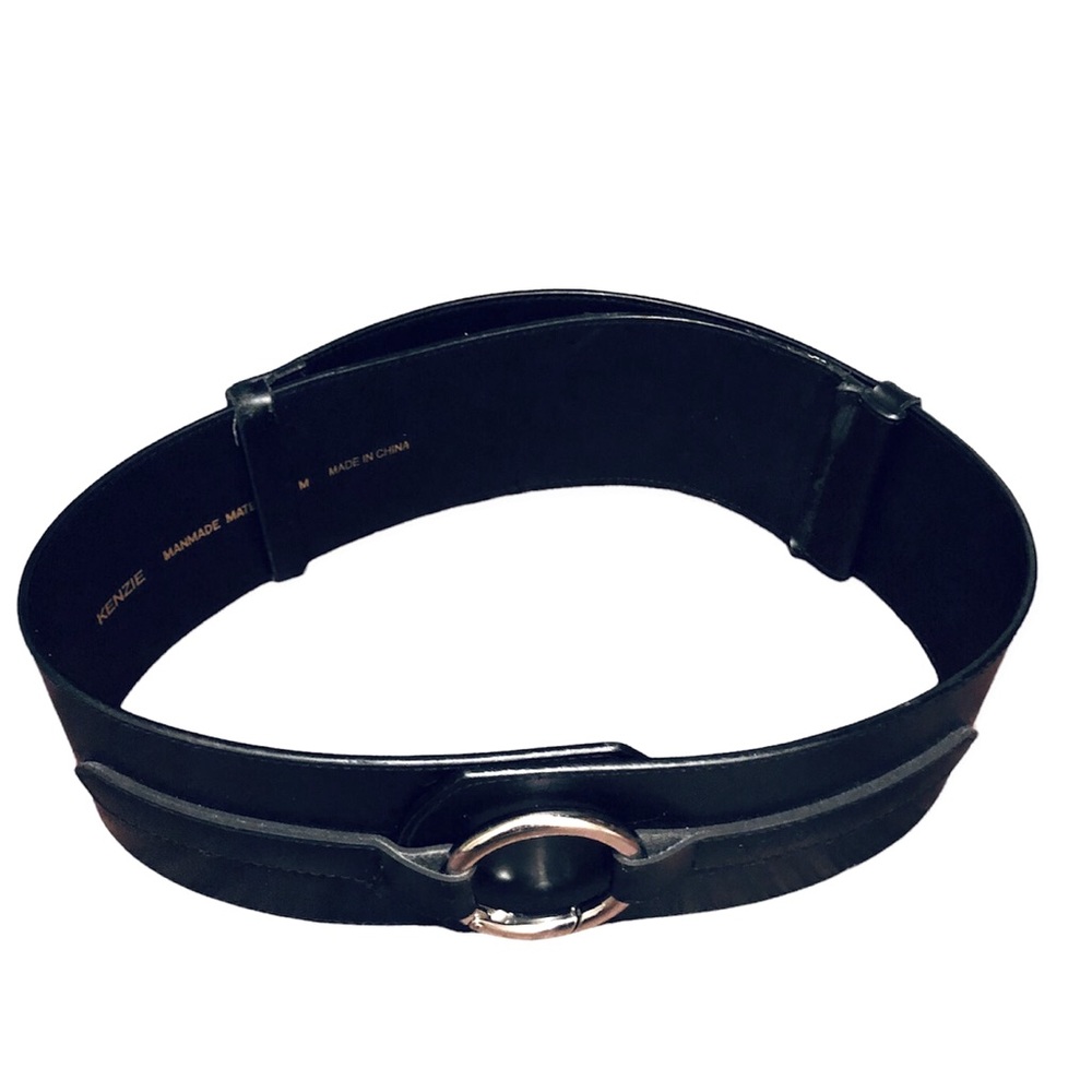 KENZIE | Black Wide Adjustable Belt | Sz. M